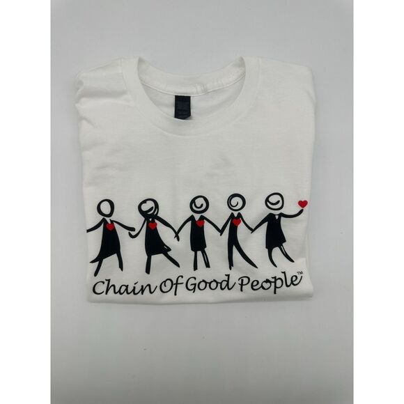 Chain of Good People ™ Unisex T-Shirt Crew Neck Sz L Short Sleeves Cotton NWT - Picture 6 of 8
